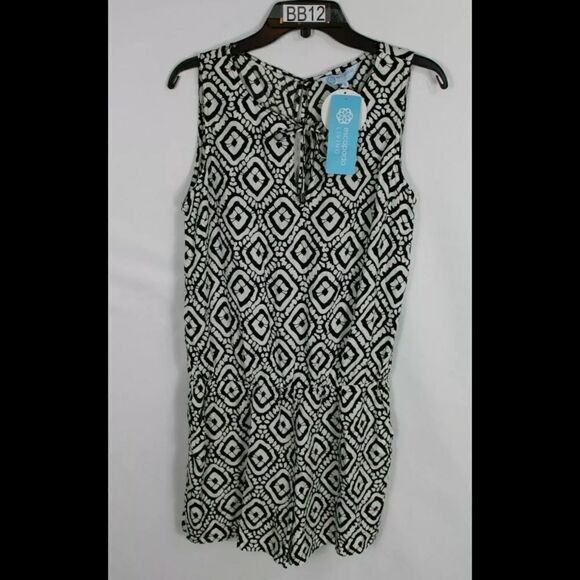 ESCAPADA LIVING S/L JOSS ROMPER WHITE BLACK SANTIA - Picture 6 of 10